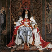 CHARLES II OF ENGLAND (1630-1685) Coronation portrait after his crowning at Westminster Abbey on 23 April 1661