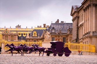 The carriage or art installation at the Palace of Versailles in 2009 by Xavier Veilhan welcomed visitors to the royal residence through color and joy!