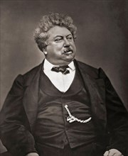 Alexandre Dumas Senior, aka Alexandre Dumas p+¿re, 1802 - 1870.  French author.  Amongst his many works are the still popular The Three Musketeers and The Count of Monte Cristo.  After a photograph by...