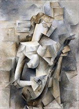Pablo Picasso. (Spanish, 1881-1973). Girl with a Mandolin (Fanny Tellier). Paris, late spring 1910. Oil on canvas.