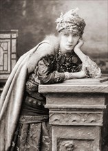 Sarah Bernhardt, 1844 – 1923. French stage and film actress.  After a photograph by Napoleon Sarony.