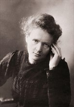 Vintage portrait of Marie Curie. Marie Salomea Sklodowska Curie (born Maria Salomea Sklodowska, 1867–1934) was a Polish and naturalized-French physic