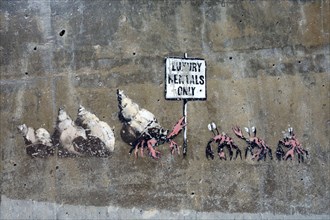 Banksy artwork at Cromer, Norfolk