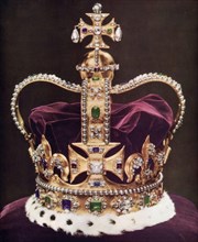 St Edward's Crown. St Edward's Crown is the centrepiece of the Crown Jewels of the United Kingdom. Named after Saint Edward the Confessor (c1003-1066), versions of it have traditionally been used to c...