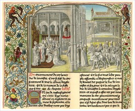 coronation of King Henry IV of England, 15th Century, manuscript of Jean or John Froissart, chronicler of medieval France