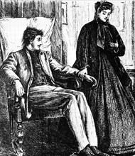 ENGLISH WOMAN DOCTOR in an 1865 engraving