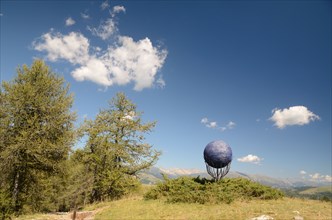 Uranus Sculpture on Sentier Planetaire or Planetary Walk Valberg Alpes-Maritimes French Alps France