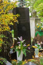 Grave of the Soviet composer Sergei Prokofiev (1891-1953) in Novodevichy Cemetery, Moscow, Russia