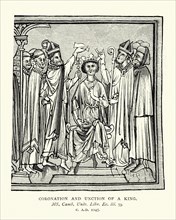 Coronation and unction of a medieval king, 13th Century