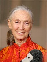 Jane Goodall arrives at the Jules Verne Adventure Film Festival at the Shrine Auditorium in Los Angeles, CA on October 6, 2006. Photo credit: Francis Specker