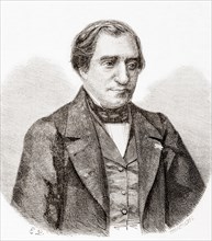 Joseph Ernest Renan, 1823 – 1892. French expert of Semitic languages and civilizations, philologist, philosopher, historian and writer.  From L'Univers Illustre, published June 1863