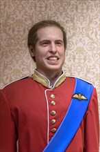 Wax statues of Prince William, Duke of Cambridge at the Krakow Wax Museum - Cracow, Poland.