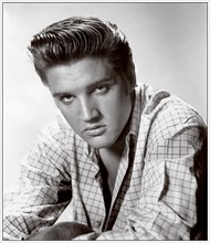 ELVIS PRESLEY '50's Vintage 1950's Hollywood studio press portrait of a brooding Young pop star heartthrob Elvis Presley ‘The King’