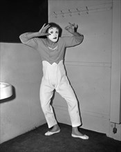 French actor and mime artist, Marcel Marceau in performing in Chicago, March 5, 1958.