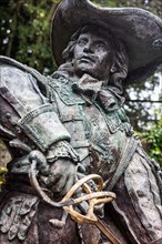 d'Artagnan (Charles de Batz de Castelmore) Statue detail in the Aldenhofpark Maastricht, Netherlands