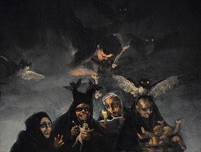 Francisco de Goya y Lucientes (1746-1828). Spanish painter. The Witches Sabbath or The Witches, 1797-1798. Detail. Lazaro Galdiano Museum. Madrid. Spain.