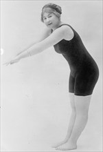 Rose Pitonof, champion long distance swimmer, wearing a bathing suit ca. 1910-1915