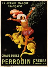 French Poster – Artwork by Leonetto Cappiello. Hi res. Digitally enhanced / improved. Chaussures Perrouin frères, Nantes: La grande marque française.