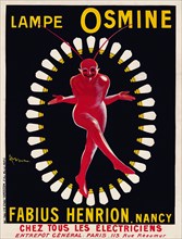 Lampe Osmine, Fabius Henrion, Nancy (1910) - Vintage poster - Leonetto Cappiello. Advertisement poster.
