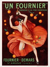 Un Fournier Curaçao à la fine champagne, Fournier-Demars by Leonetto Cappiello (1875-1942). Poster published in 1921 in France.