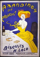 1900 , Paris , FRANCE  : The Biscuits H. Lalo AMANDINES DE PROVENCE , poster advertising by the celebrated illustrator painter  LEONETTO CAPPIELLO ( 1875 - 1942 ) - FOTO STORICHE - HISTORY - ARTS - AR...