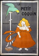 1900 ca , Paris , FRANCE  : The Biscuits LE PETIT COQUIN Dessert Exquis , poster advertising by the celebrated illustrator painter  LEONETTO CAPPIELLO ( 1875 - 1942 ) - FOTO STORICHE - HISTORY - ARTS ...
