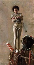 Il Saltimbanco by the Italian painter, Antonio Mancini (1852-1930), oil on canvas, 1889