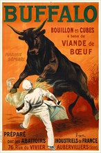 Buffalo. Bouillon en cubes à base de viande de boeuf by Leonetto Cappiello (1875-1942). Poster published in 1900 in France.