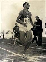 Aug. 26, 1962 - Alain Mimoun won the 10,000 meter race at the track meet between France and Switzerland at Thonon-les-Bains. At