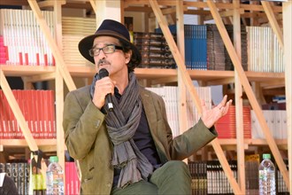 Frankfurt, Germany. 14th Oct, 2017. Atiq Rahimi (* 1962), french writer, at Frankfurt Bookfair / Buchmesse Frankfurt 2017
