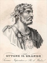 OTTO 1, Holy Roman Emperor (912-973) in an 18th century engraving