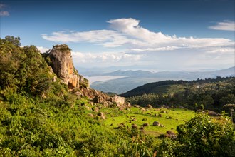 Ethiopia, Rift Valley, Gamo Gofo Omo, Arba Minch, Dorze Holowo, escarpment above Lake Abaya