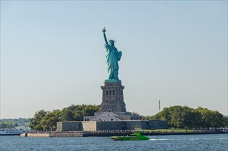 Amazing view of Statue of Liberty in New York NY USA