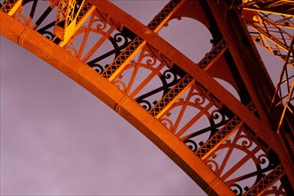 Detail of the Eiffel tower metal structure