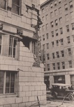 Japan Earthquake 1923: The "Kaijo" and "Marunouchi" buildings, two large structures in Marunouchi quarter, as they appeared after the severe quakes