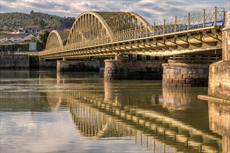 Rotary or Iron Bridge is located on the River Ason, Among Colindres and Treto, Spain, Europe
