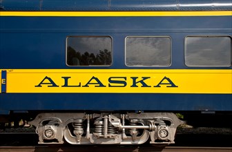 Alaska railroad train car