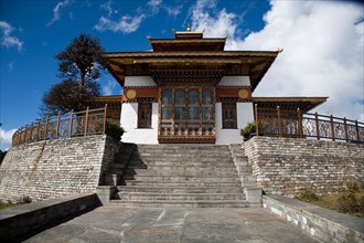 Temple / monastery at Dochu La pass, Bhutan, Asia