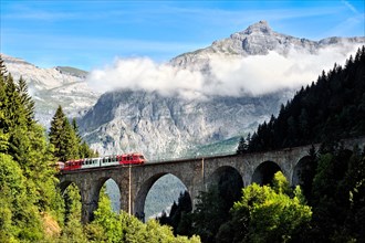 Historic train: Mont-Blanc Express, Chamonix, France.