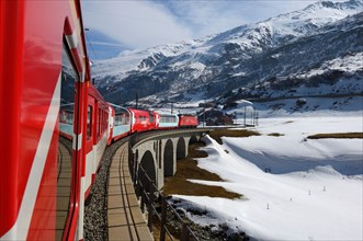 Glacier Express railway. Switzerland