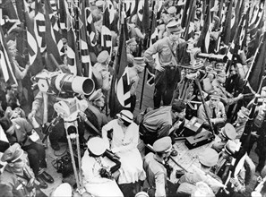 Leni Riefenstahl directing the Nazi Propaganda film Triumph of the Will