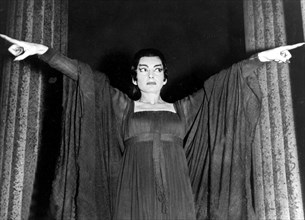 Opera singer Maria Callas as Medea at the Covent Garden Royal Opera