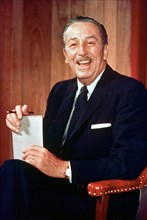 Movie producer and cultural icon Walt Disney in a studio portrait in 1966.