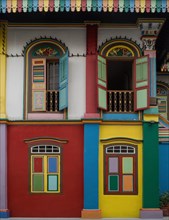 Colorful Houses in Little India, Singapore