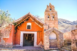 Small colonial chapel outside of Potosi in rural Bolivia