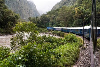 Inca Trail. Peru Luxury train from Cuzco to Machu Picchu. Orient Express. Belmond. Since the route by which the train passes is possible to see some p