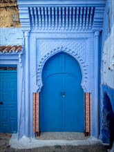 Blue door in Chefchaouen Medina - Morocco