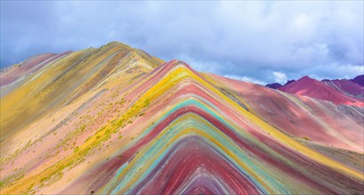 Vinicunca, Montana de Siete Colores, or Rainbow Mountain, Pitumarca Peru
