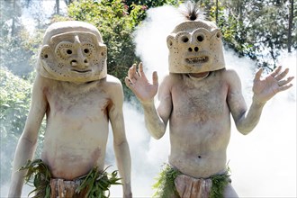 Asaro Mudmen perform at the Mount Hagen Cultural Show in Papua New Guinea