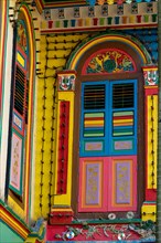 Little India Singapore Asia February 11, 2018 The rainbow colours of the House of Tan Teng Niah, a Chinese style, colonial house, in Singapore's Littl